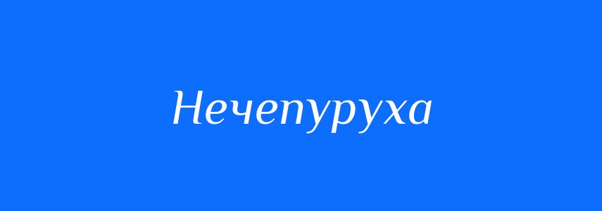 Синоніми до слова Нечепуруха