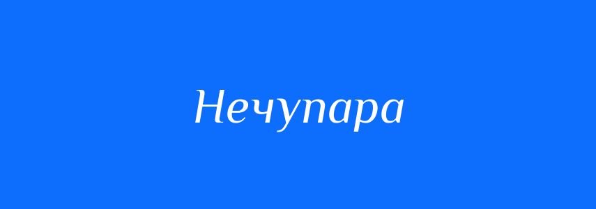 Синоніми до слова Нечупара