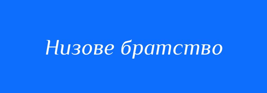 Синоніми до слова Низове братство