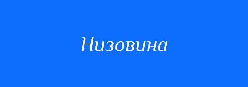 Синоніми до слова Низовина