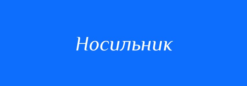Синоніми до слова Носильник