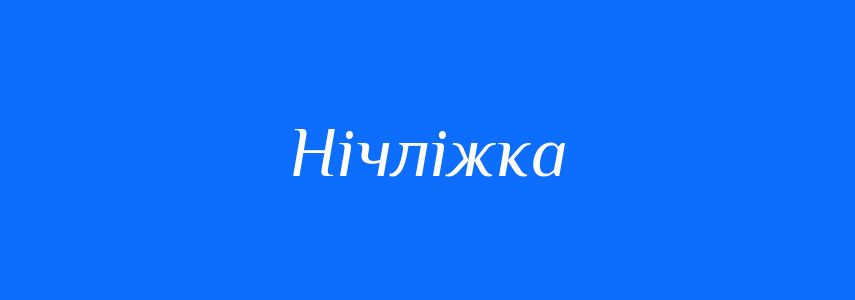 Синоніми до слова Нічліжка