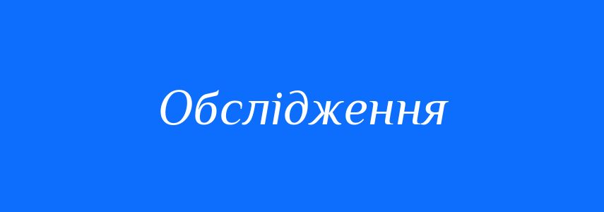 Синоніми до слова Обслідження