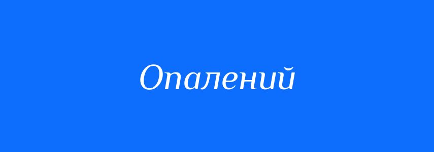 Синоніми до слова Опалений