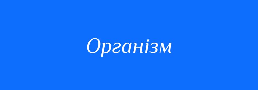 Синоніми до слова Організм