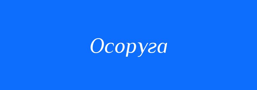 Синоніми до слова Осоруга