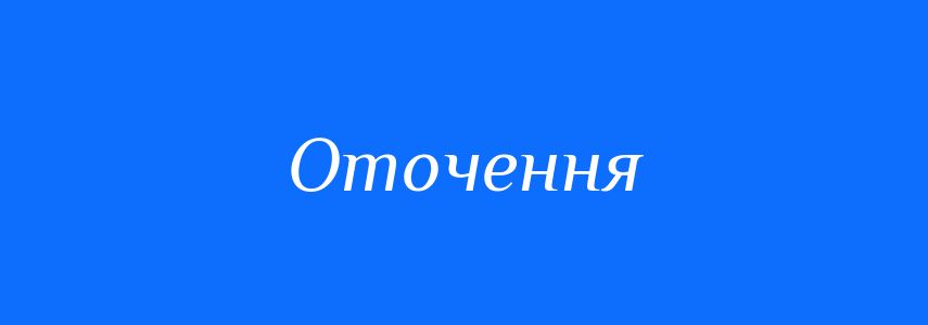 Синоніми до слова Оточення