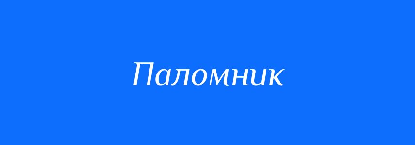Синоніми до слова Паломник
