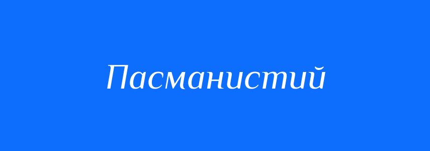 Синоніми до слова Пасманистий