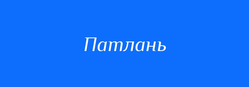 Синоніми до слова Патлань