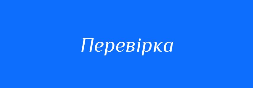 Синоніми до слова Перевірка