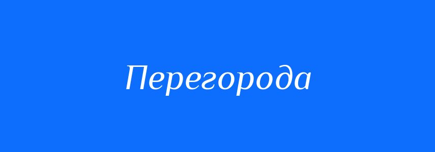 Синоніми до слова Перегорода