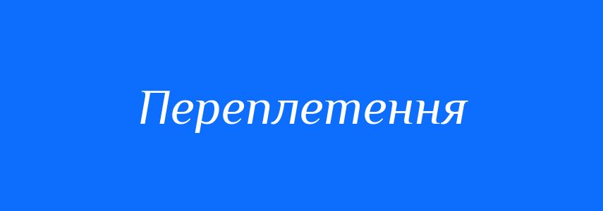 Синоніми до слова Переплетення