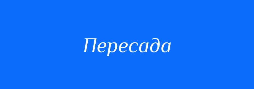 Синоніми до слова Пересада