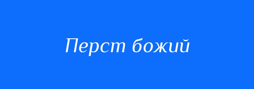 Синоніми до слова Перст божий