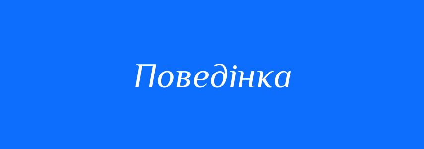 Синоніми до слова Поведінка