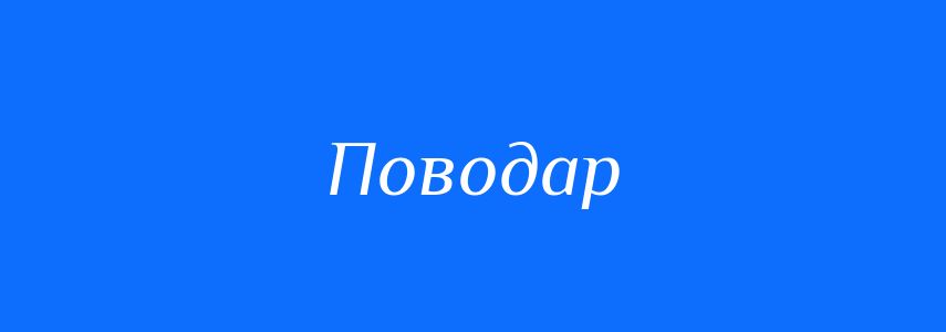 Синоніми до слова Поводар