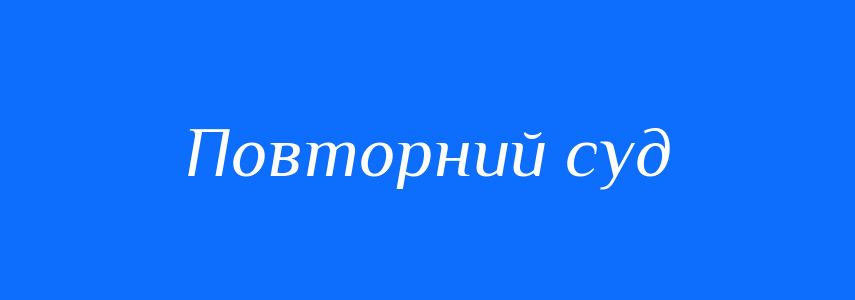 Синоніми до слова Повторний суд