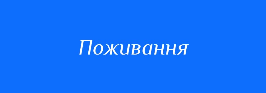 Синоніми до слова Поживання