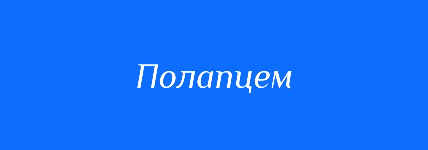 Синоніми до слова Полапцем
