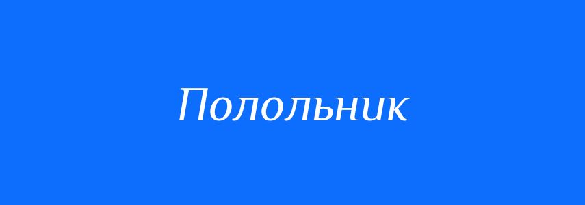Синоніми до слова Полольник