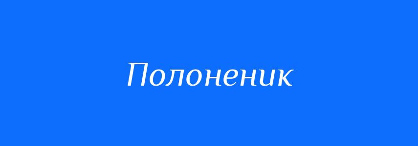 Синоніми до слова Полоненик