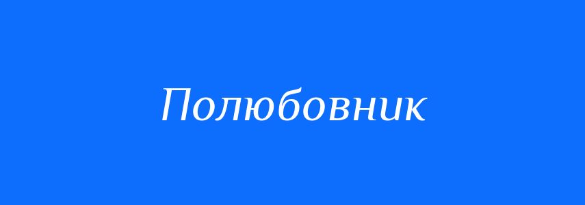 Синоніми до слова Полюбовник