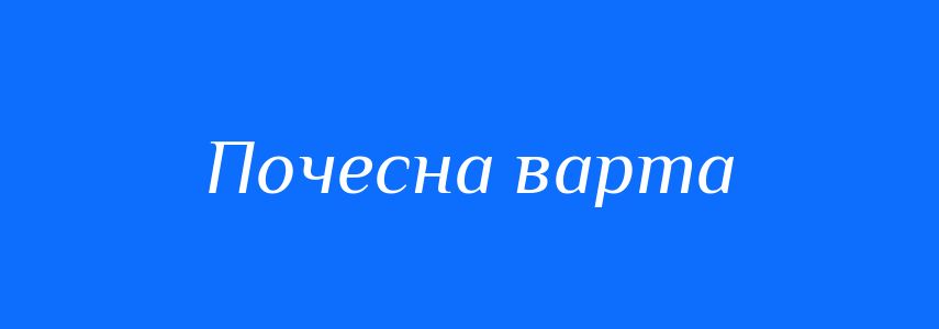 Синоніми до слова Почесна варта