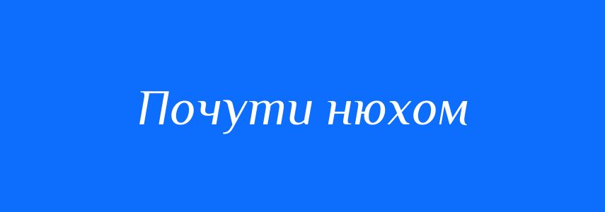 Синоніми до слова Почути нюхом