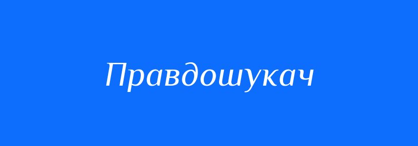 Синоніми до слова Правдошукач
