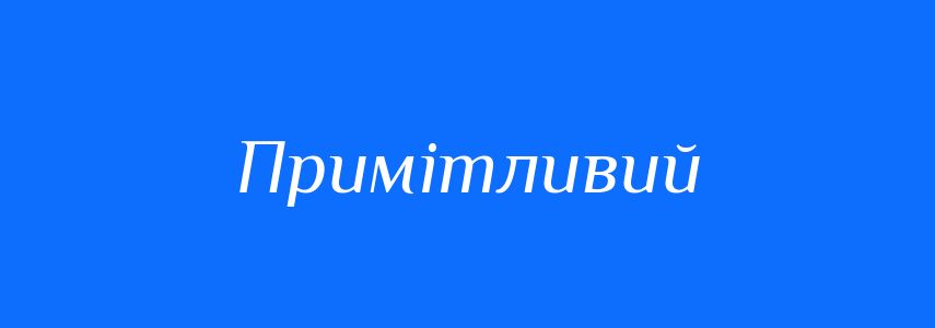 Синоніми до слова Примітливий