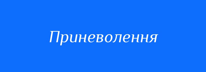 Синоніми до слова Приневолення