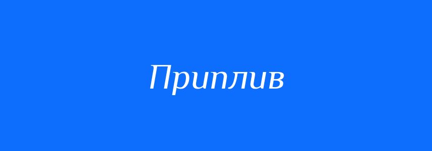 Синоніми до слова Приплив