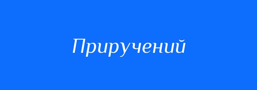 Синоніми до слова Приручений