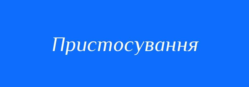 Синоніми до слова Пристосування