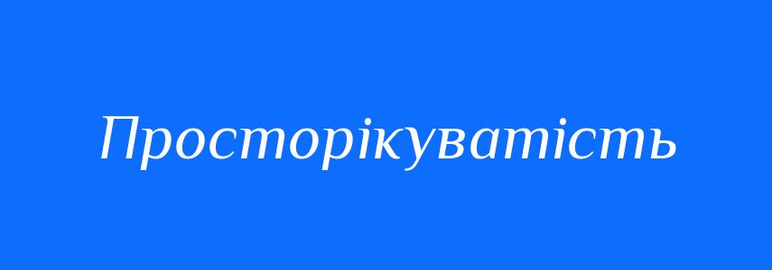 Синоніми до слова Просторікуватість