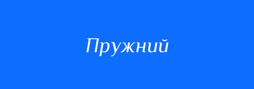 Синоніми до слова Пружний