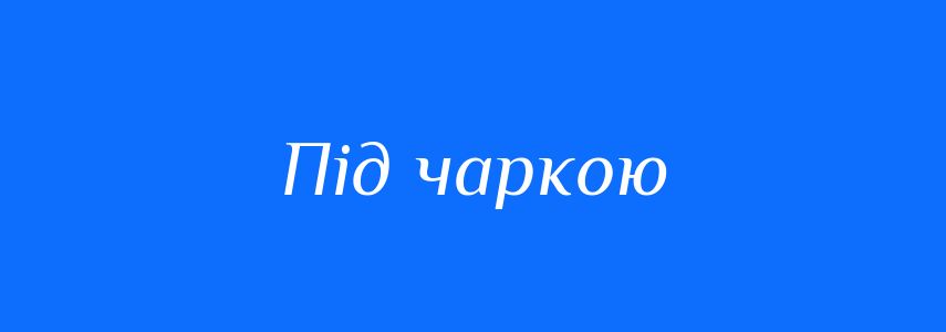 Синоніми до слова Під чаркою