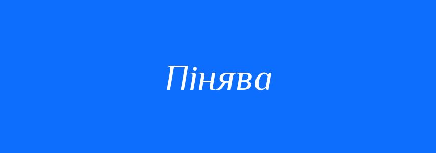 Синоніми до слова Пінява