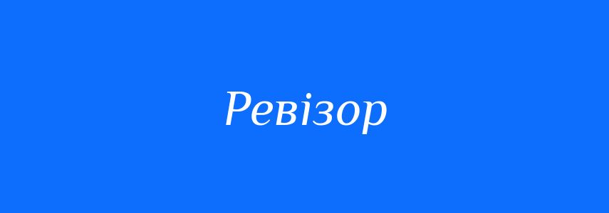 Синоніми до слова Ревізор