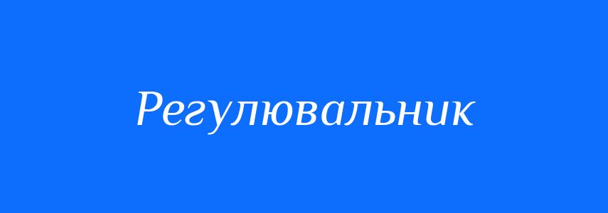 Синоніми до слова Регулювальник