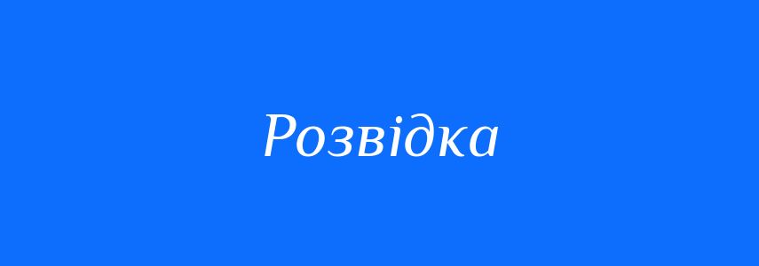 Синоніми до слова Розвідка