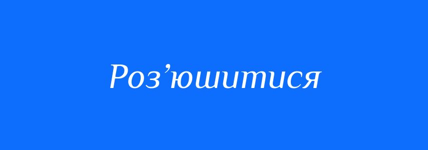 Синоніми до слова Роз’юшитися