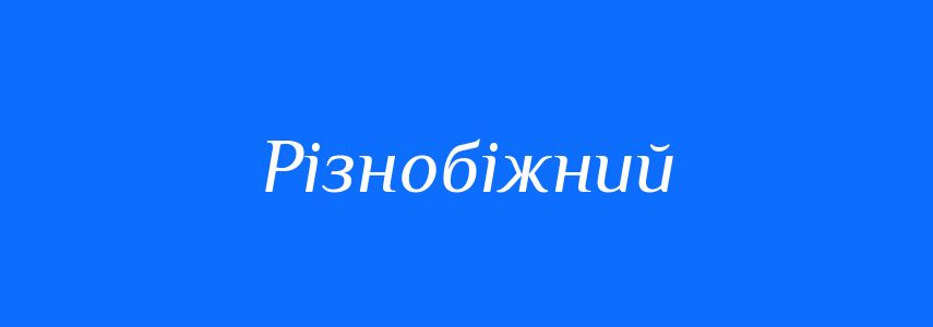 Синоніми до слова Різнобіжний