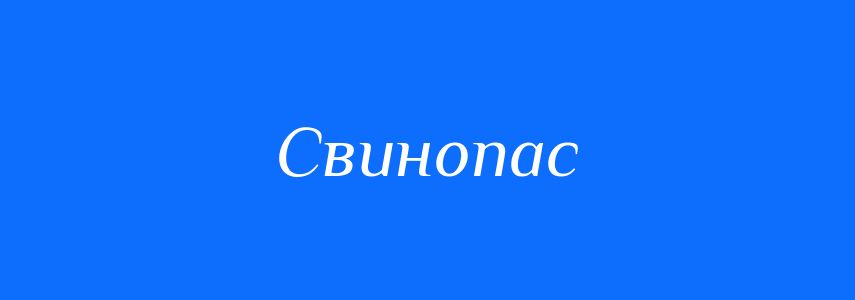 Синоніми до слова Свинопас