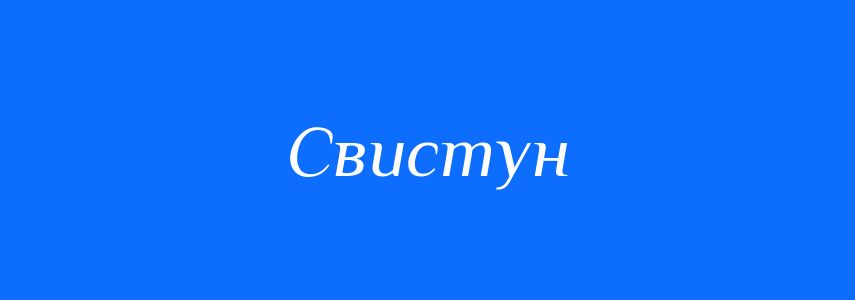 Синоніми до слова Свистун