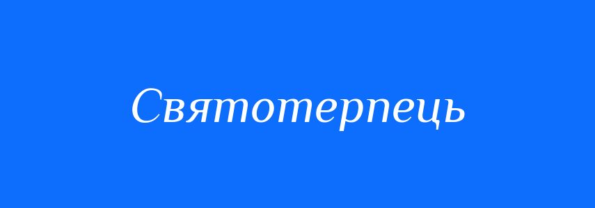 Синоніми до слова Святотерпець