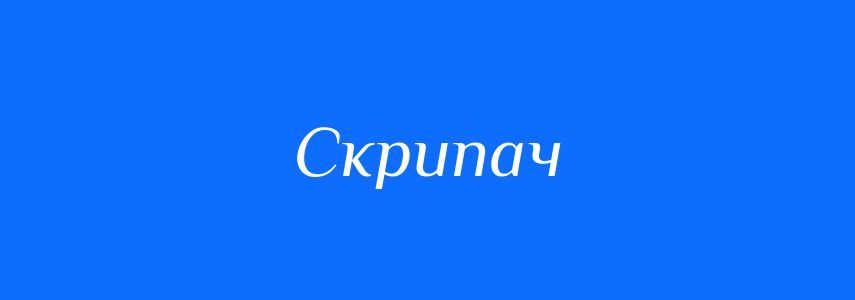Синоніми до слова Скрипач