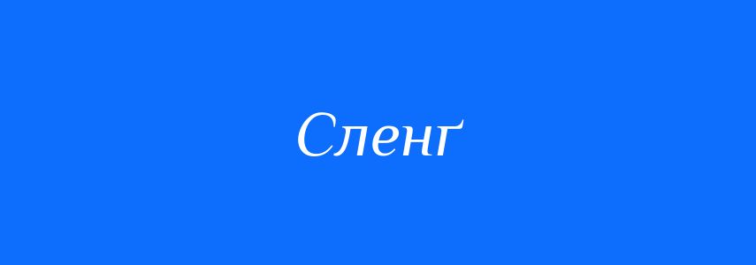 Синоніми до слова Сленґ