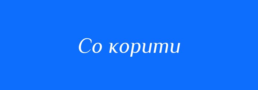 Синоніми до слова Со корити